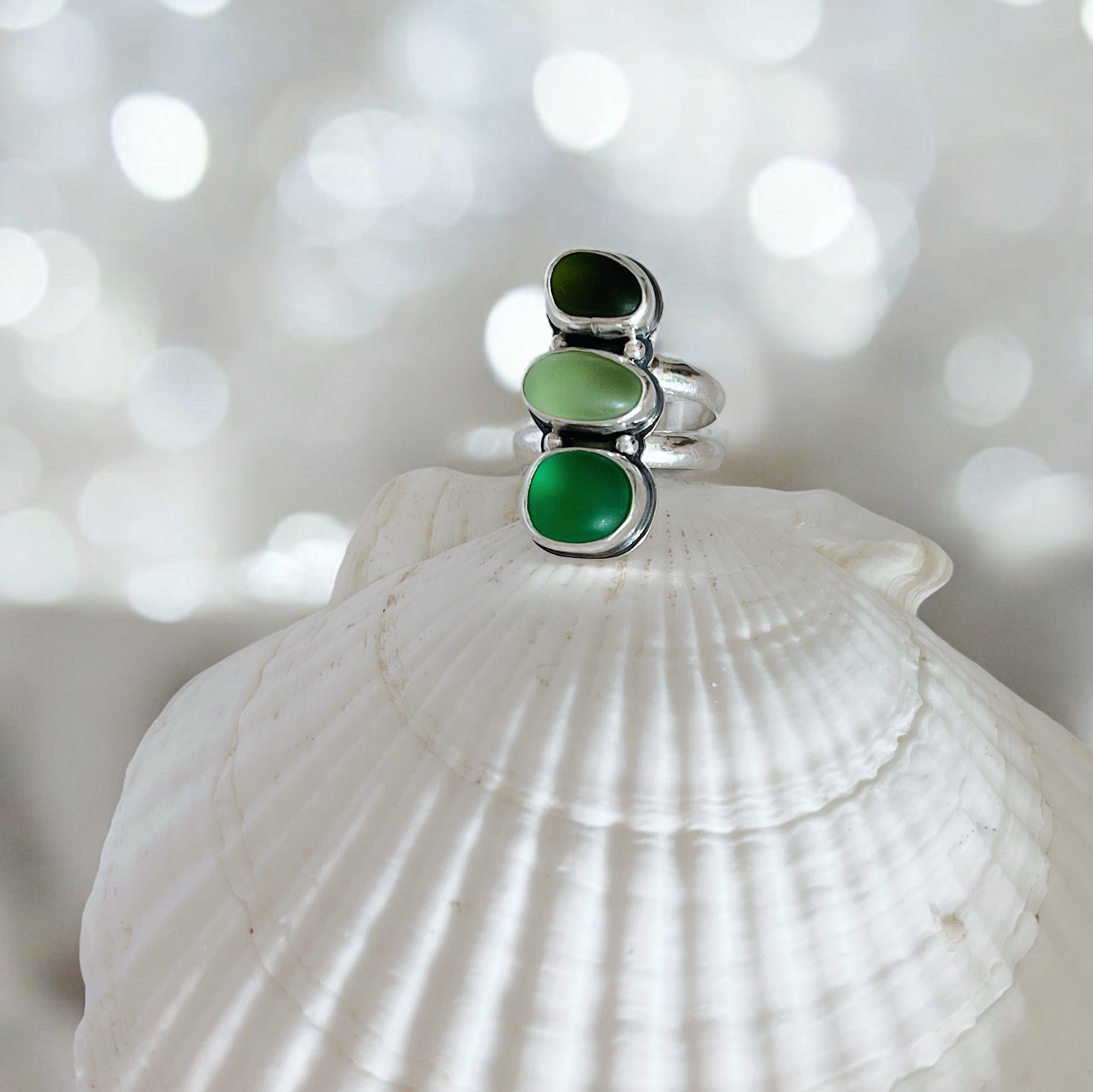 Anillo Amalfi Sea Glass - 1