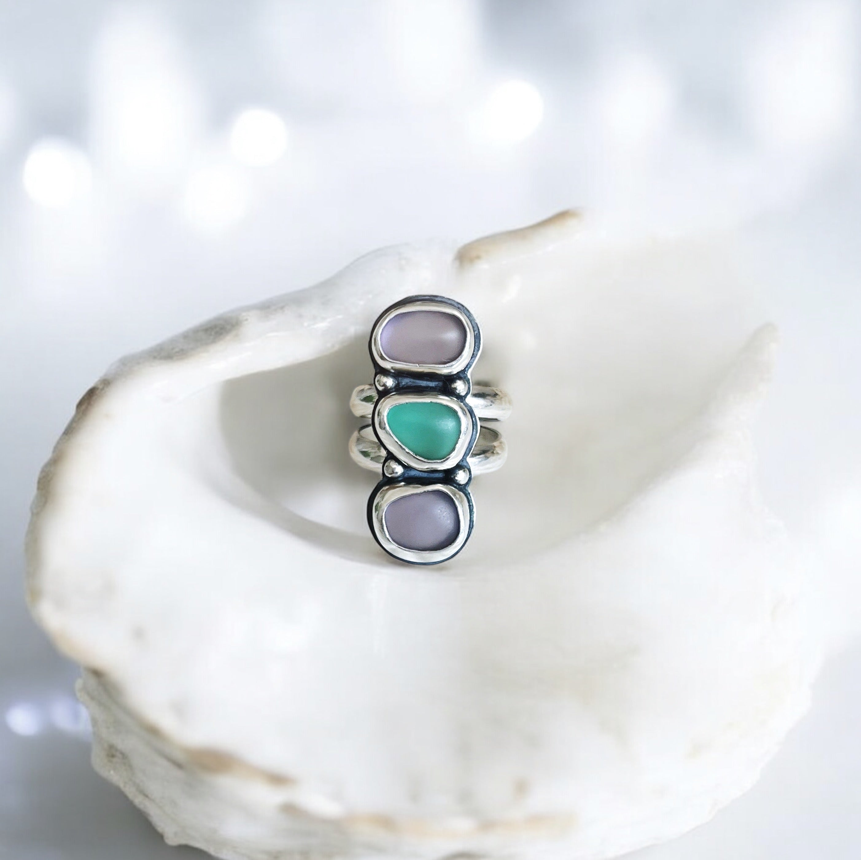 Anillo Amalfi Sea Glass - 7